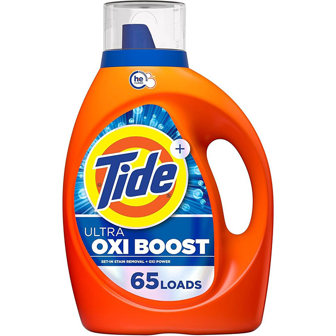 Tide Ultra Oxi Boost Liquid Laundry Detergent, 92 fl oz, 65 Loads