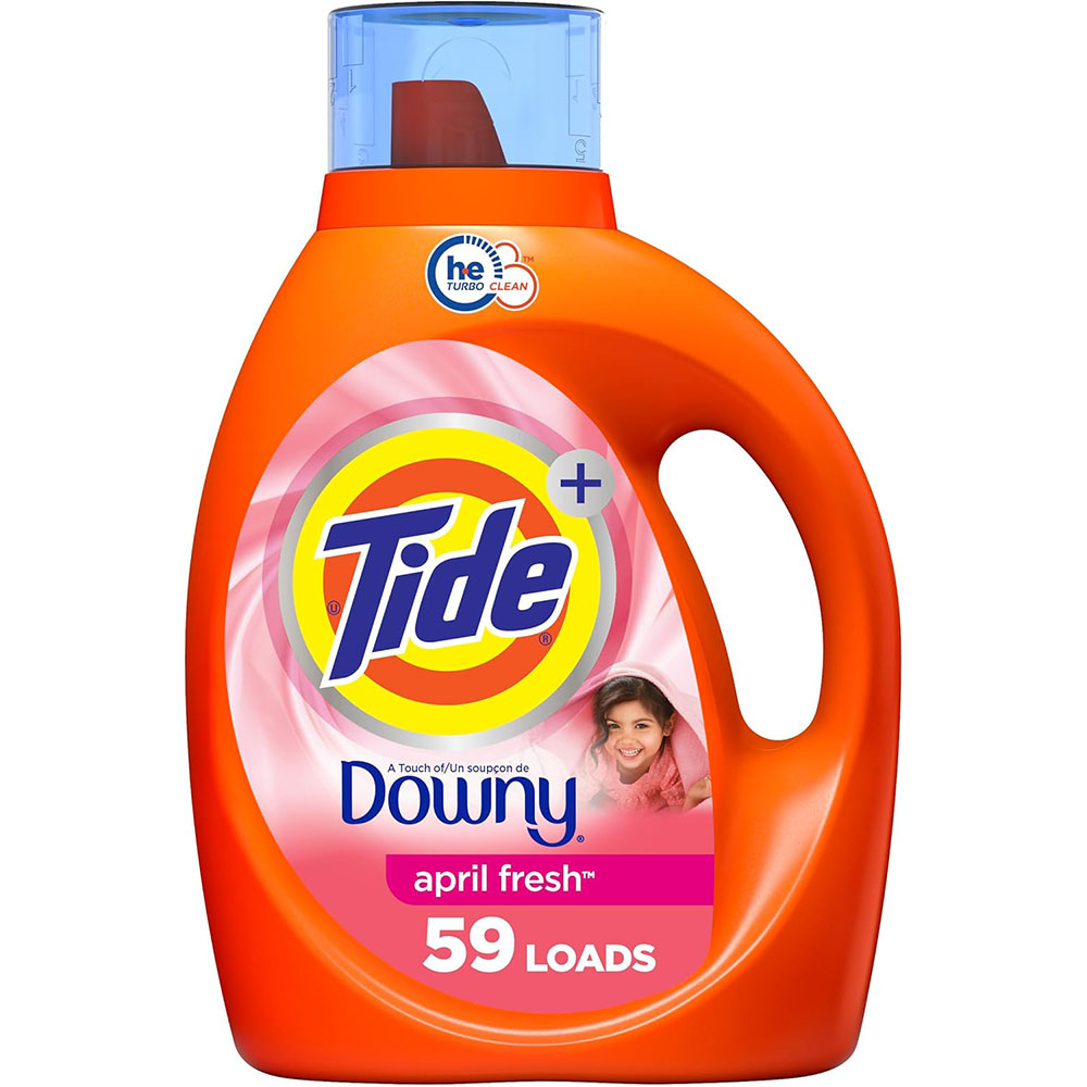 Tide Plus Boost of Ultra Downy Liquid Laundry Detergent, April Fresh Scent, 84 fl oz, 59 Loads