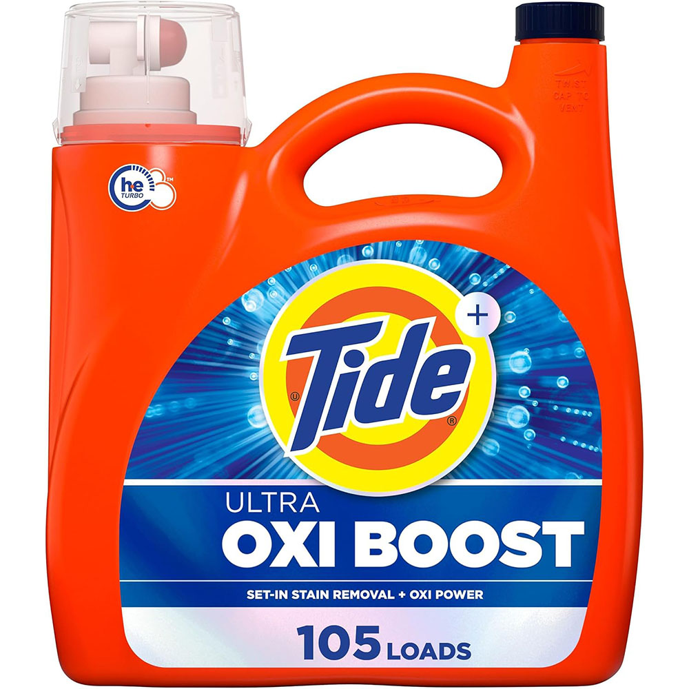 Tide Ultra Oxi Boost Liquid Laundry Detergent, 148 fl oz, 105 Loads