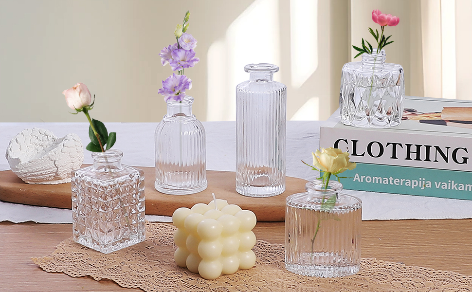 Small glass vases
