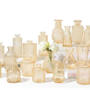 RUCKAE Small Clear Bud Vases Bulk 12 Pack Mini Flower Glass Vases for Centerpiece Table Wedding Decorations Home Decor Party