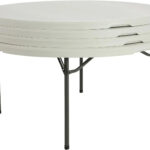 Lifetime 5' Round Folding Table (4 Pack), Commercial Grade, White