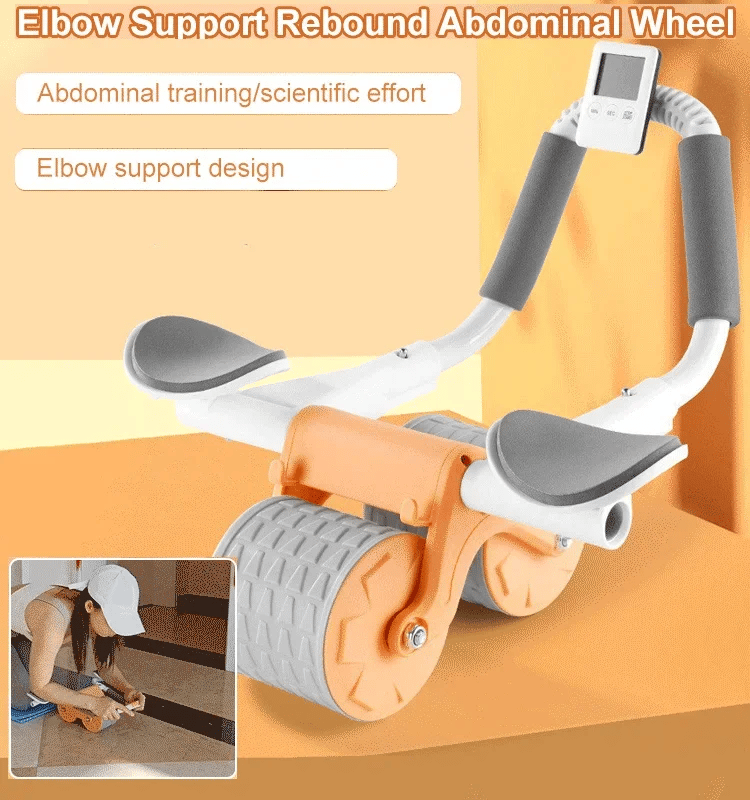 Elbow Support Rebound Abdominal Wheel(with a kneeling cushion)